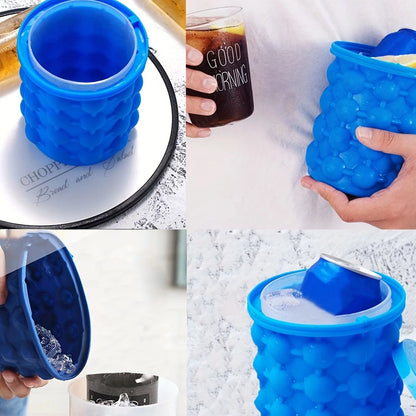 Silicone Ice Bucket & Cube Tray